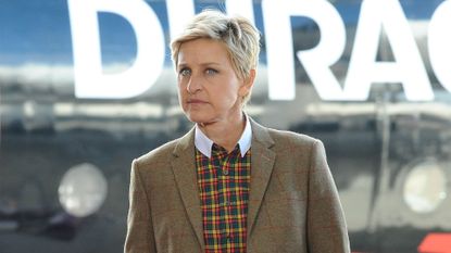Ellen DeGeneres kicks off the "Power a Smile" campaign at the Van Nuys Airport on November 22, 2013 in Van Nuys, California