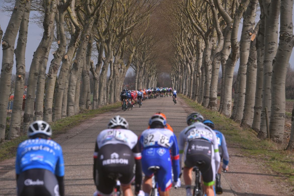 The Scheldeprijs broke up into echelons in the crosswinds