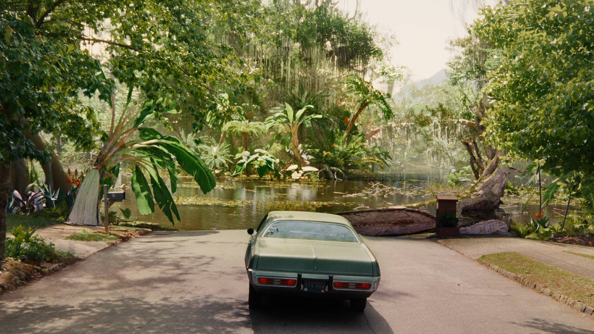 Screenshot of car scene from "The End of Oak Street" movie