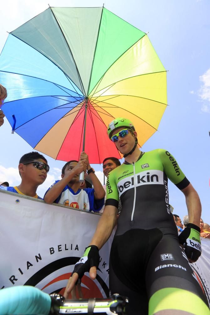 Theo Bos (Belkin) at the start of stage 2