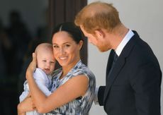 baby Archie with Meghan markle and prince harry
