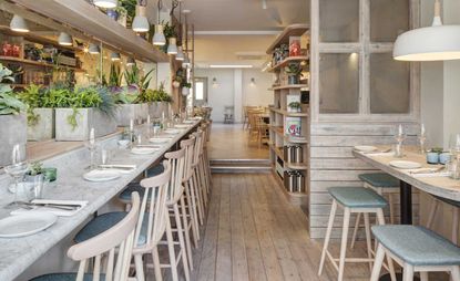 Dining space at Lorne, London, UK