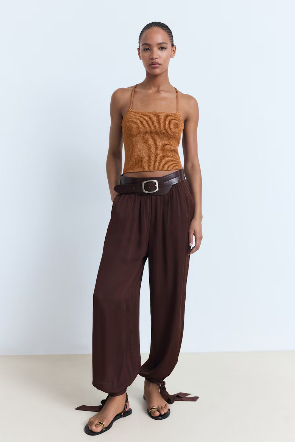 Mango Balloon-style Trousers with Bows