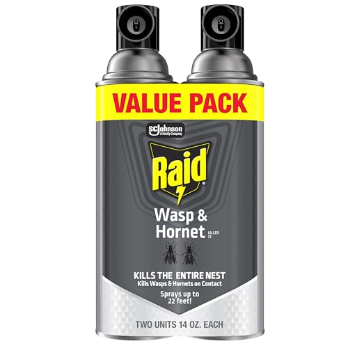 Amazon.com: Raid Wasp & Hornet Killer Spray, Bug Killer Kills the Entire Nest, 14 Oz, 2 Count : Patio, Lawn & Garden