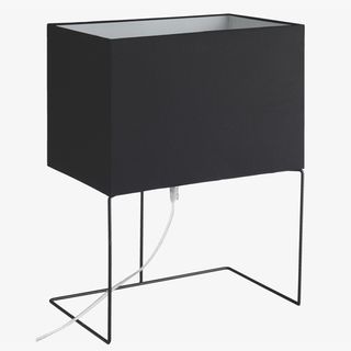Habitat black table lamp with rectangular shade