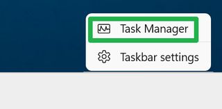 open Task manager