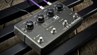 TC Electronic Ditto X4 Looper photographed on a pedalboard
