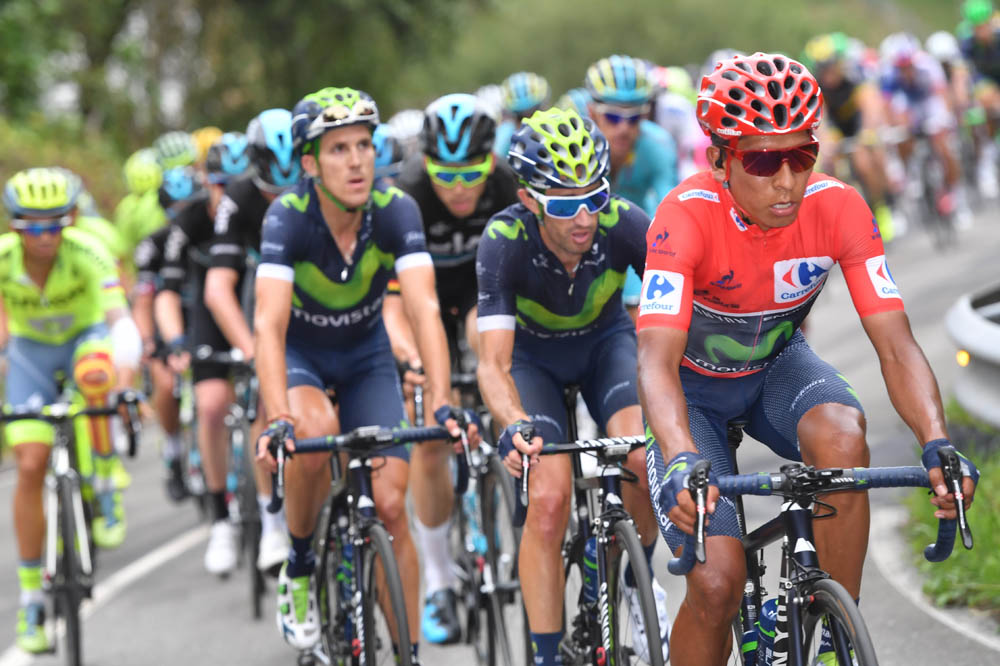 Nairo Quintana during stage nine of the 2016 Vuelta a España