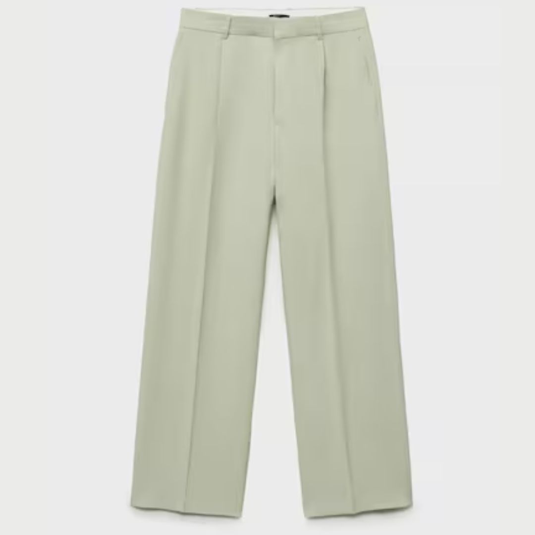 Mango Green Suit Trousers
