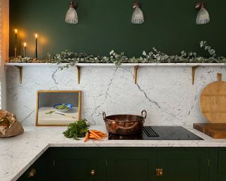 small green kitchen makeover by deVOL