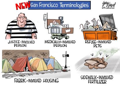Political Cartoon San Francisco Terminologies Justice-Involved Person
