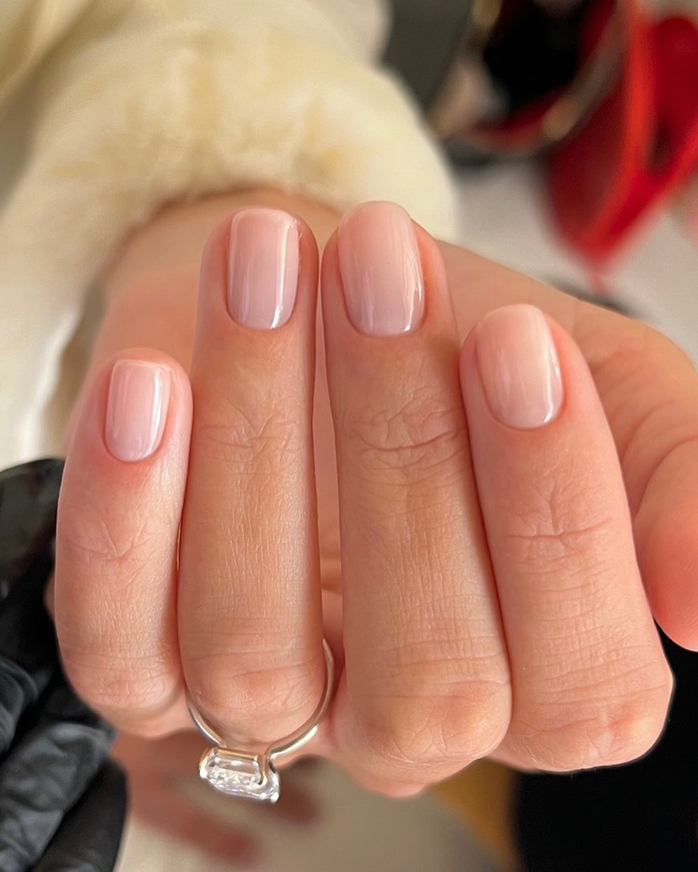 An image of Sofia Richie Grainge's wedding nail design.