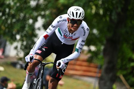 BAD ORB, GERMANY - AUGUST 19: Isaac Del Toro of Mexico and UAE Team Emirates - XRG competes during the 40th Deutschland Tour 2026, Prologue a 2.6km individual time trial stage from Bad Orb to Bad Orb on August 19, 2026 in Bad Orb, Germany. (Photo by Dario Belingheri/Getty Images)