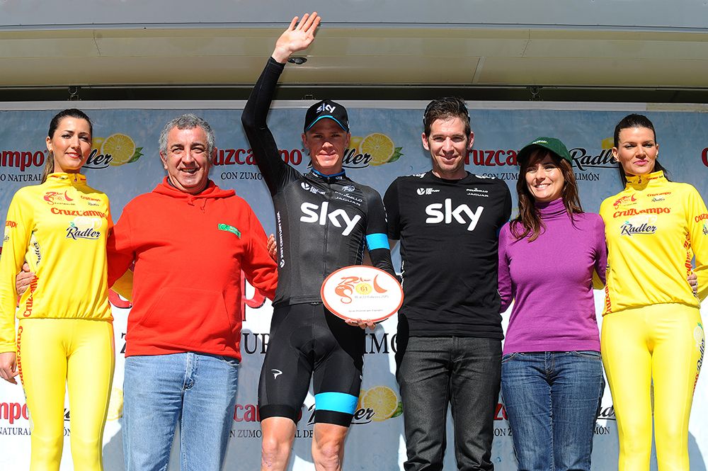 Chris Froome (Team Sky) on the podium