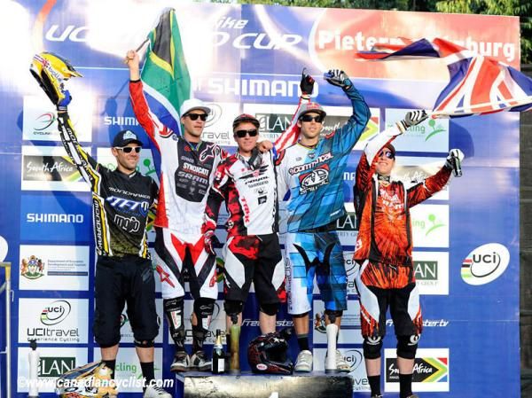 Podium: Barel, Minnaar, Gwin, Atherton, Peat
