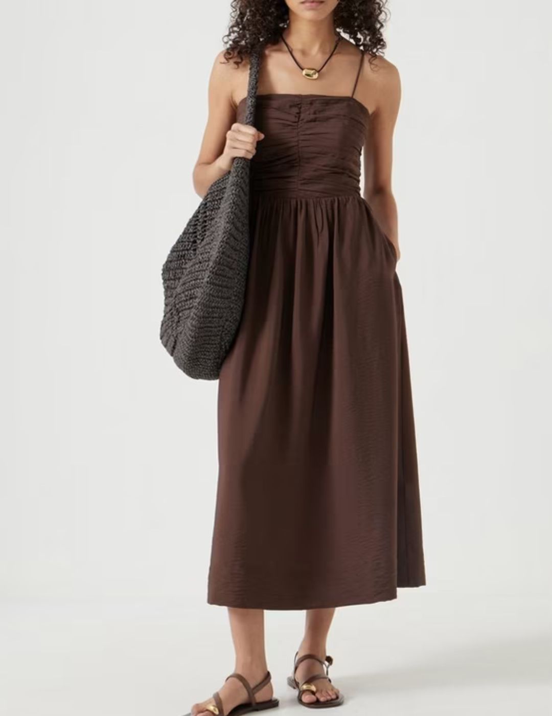 Hush, Air Flow Strappy Midi Dress