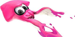 Splatoon squid leaps through ink