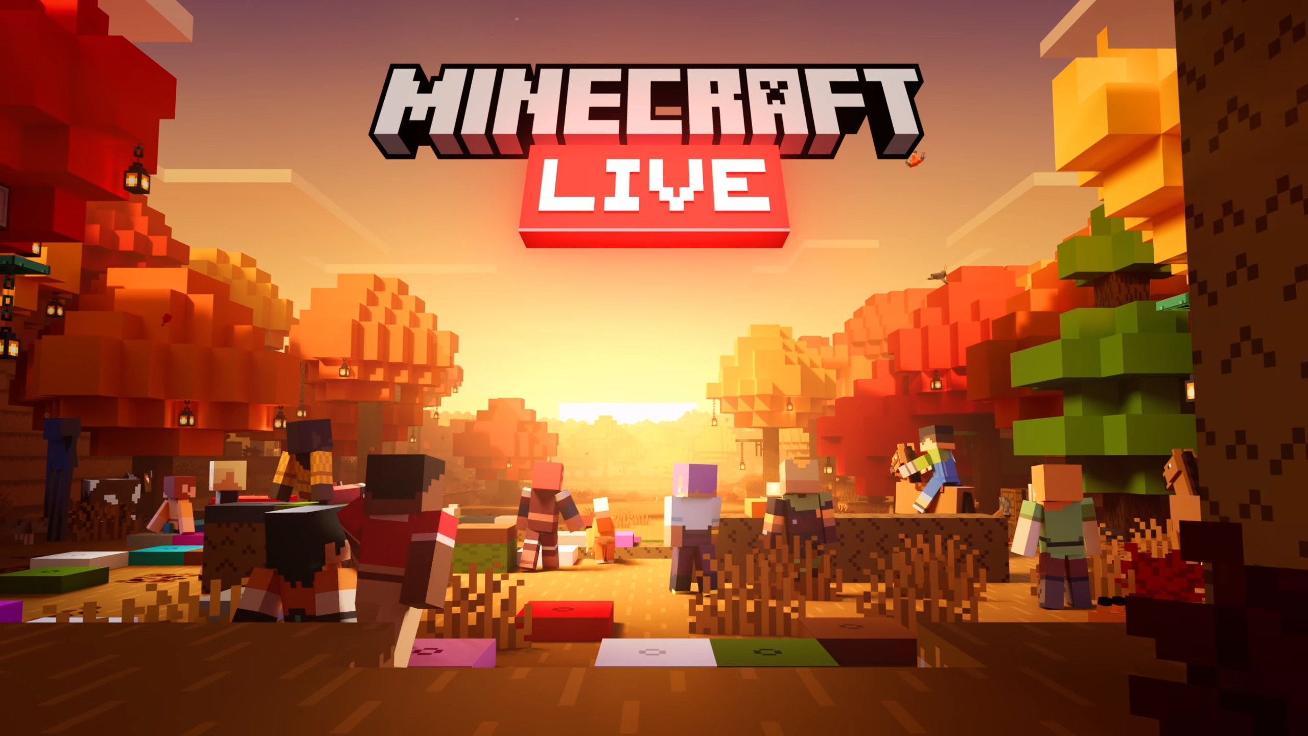 Minecraft Live written on gameplay screenshot