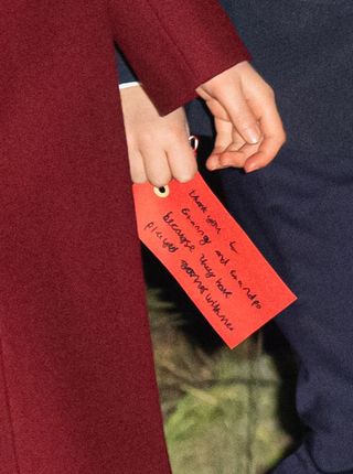 Prince Louis' note for the Kindness Tree at Westminster Abbey.