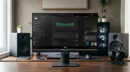 The Spotify desktop app on Windows 11 with the new Exclusive Mode enabled.