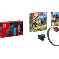 Nintendo Switch (Neon) bundle with Ring Fit Adventure:£348.99£314.99 at Amazon
This lightning deal throws in Ring Fit Adventure, a popular, physically intensive game, with the Nintendo Switch for a very competitive price. It's selling fast: don't miss out on a great console with one of its biggest games of the year. (Sold out)