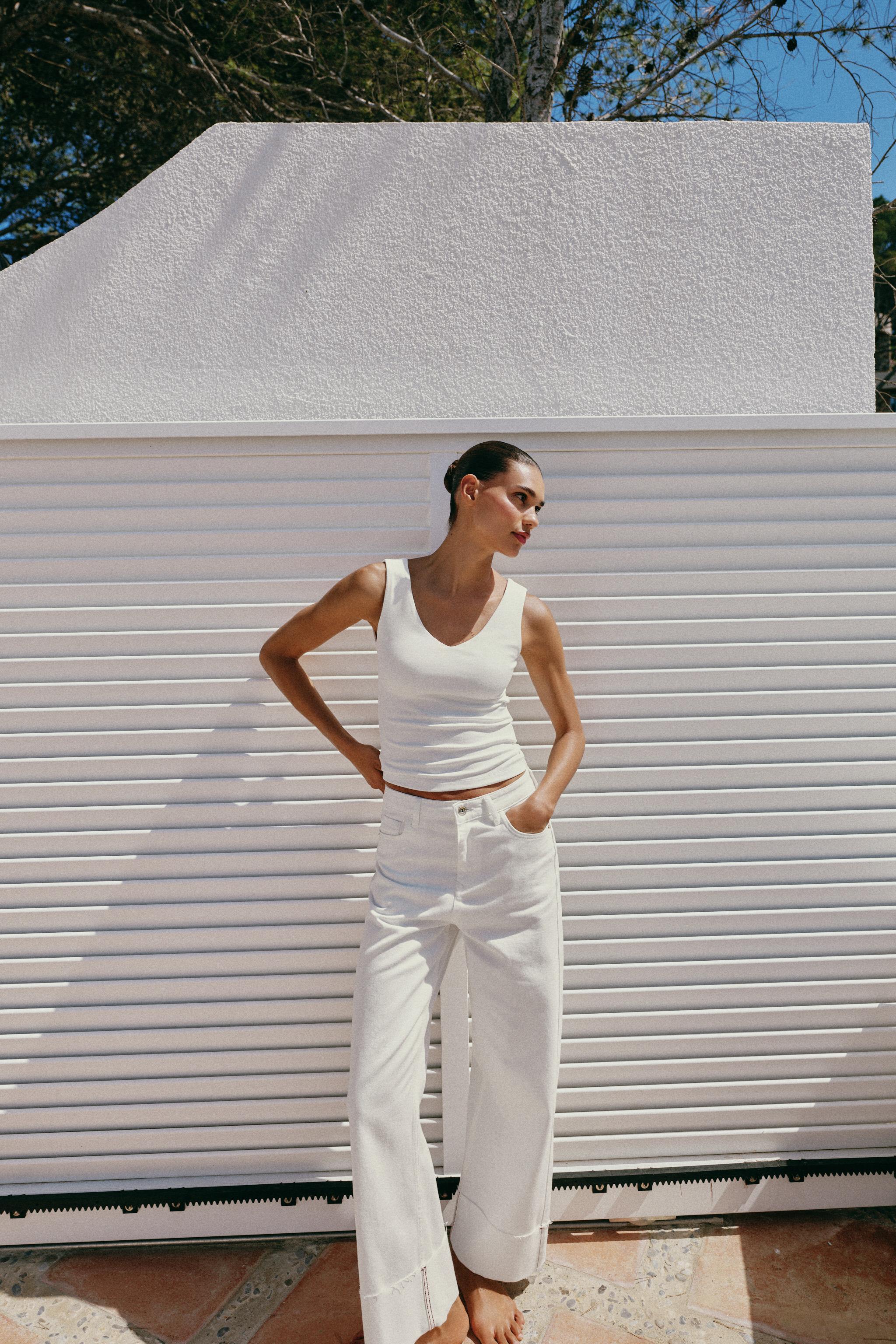 Z1975 Mid-Waist Barrel Jeans With Turn-Up Hems