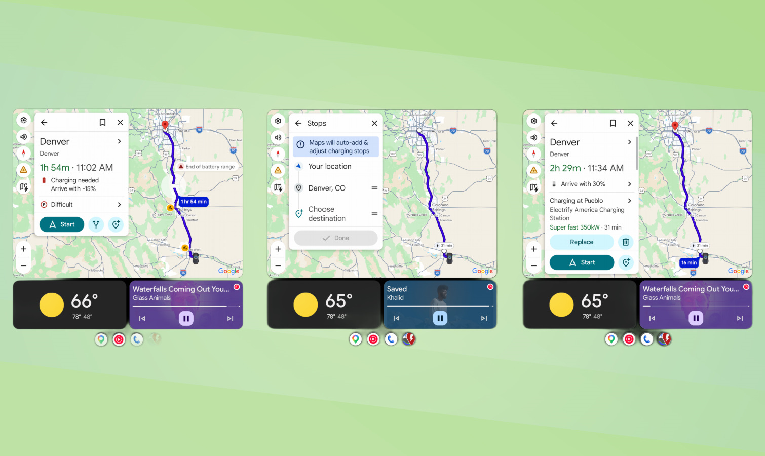 Google Maps accurate EV battery level how to screenshot.