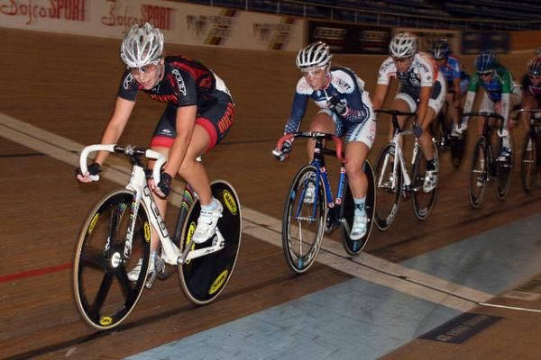 Hammer led out the sprint after taking a lap, then slid back.