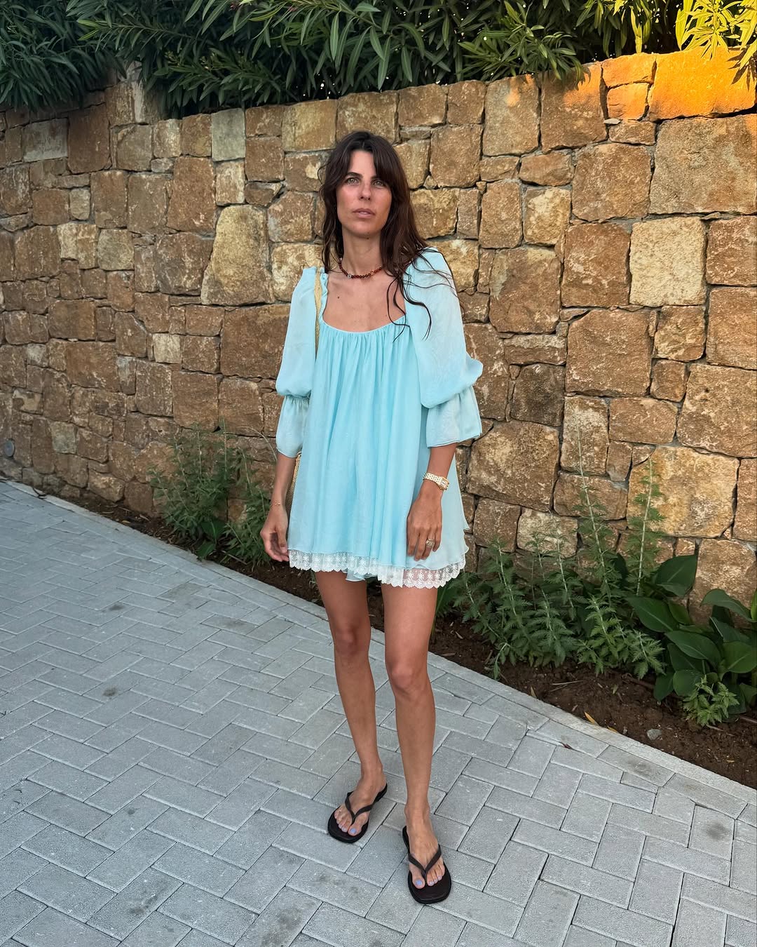 Influencer wearing a baby doll dres