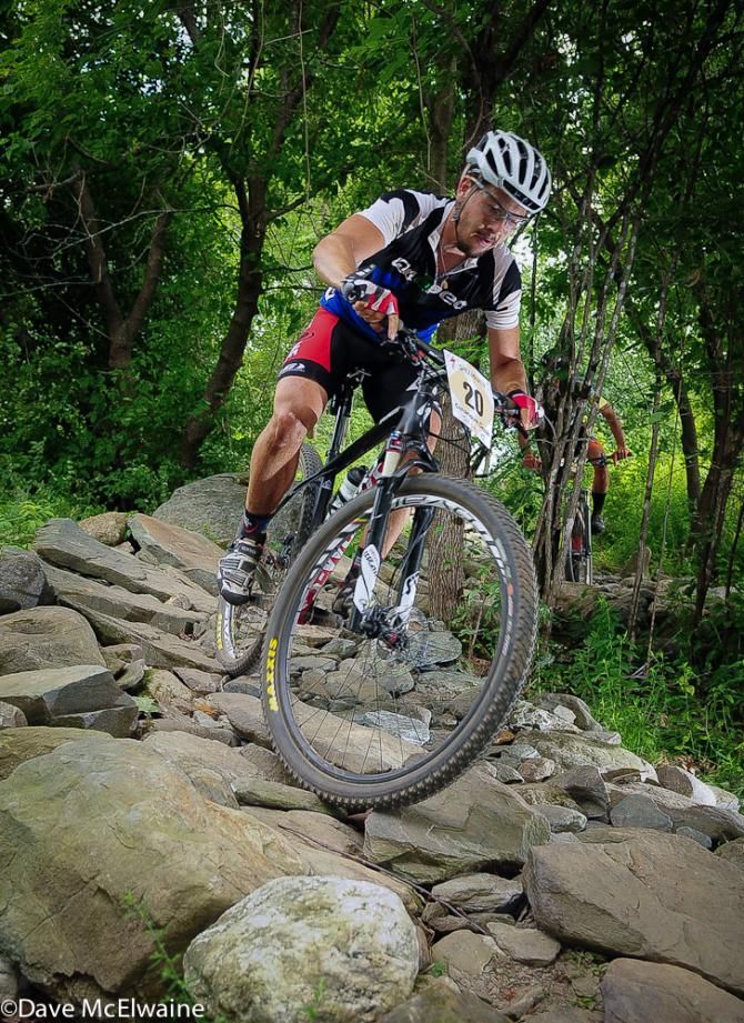 Boily Emmanuel (Cyclone dAlma) riding the rock garden