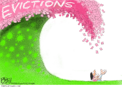 Editorial Cartoon U.S. coronavirus evictions