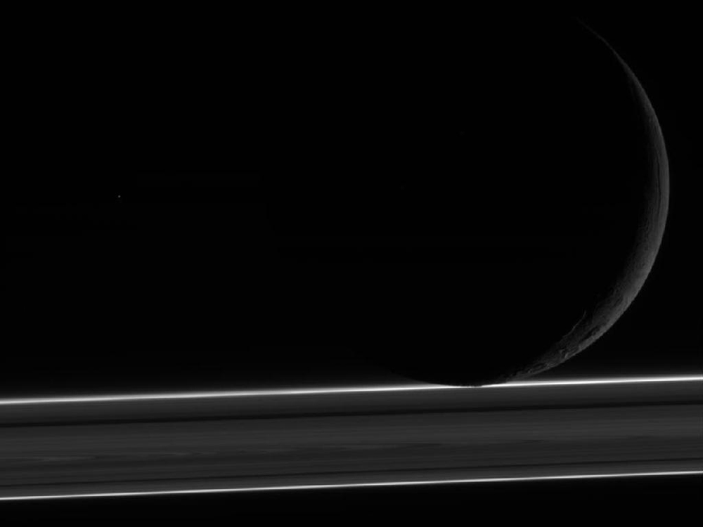 Enceladus and Saturn's Rings