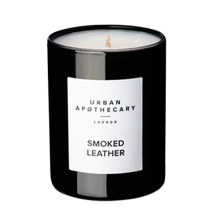 Smoked leather candle