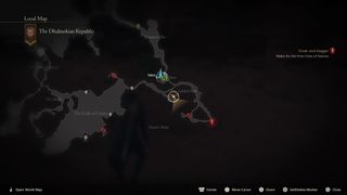 Map location of The Pack hunt board target in Final Fantasy 16
