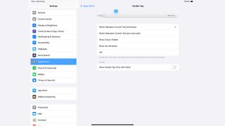 Apple Pencil Pro settings