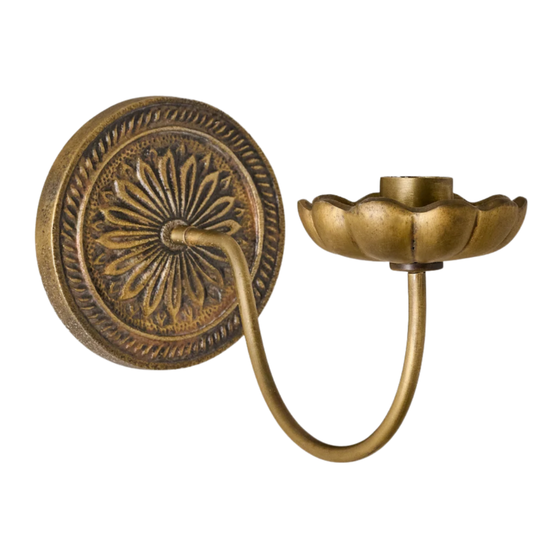 Anna Antiqued Brass Wall Sconce