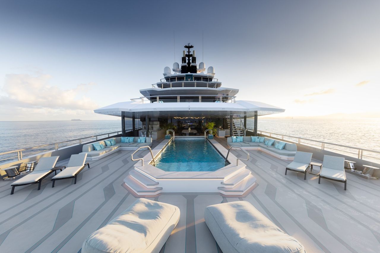 A photograph of Gabe Newell's superyacht, Leviathan.