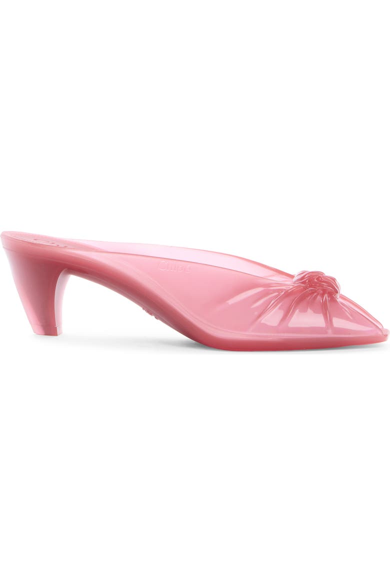 Jelly Peep Toe Kitten Heel Mule