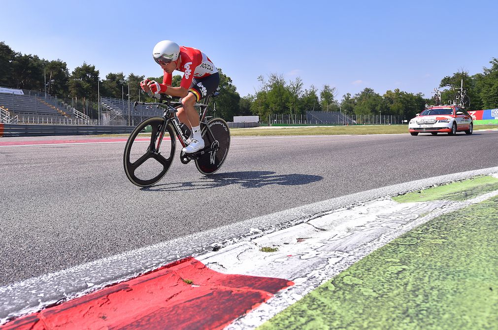 Maxime Monfort in the Giro d'Italia's stage 21 time trial
