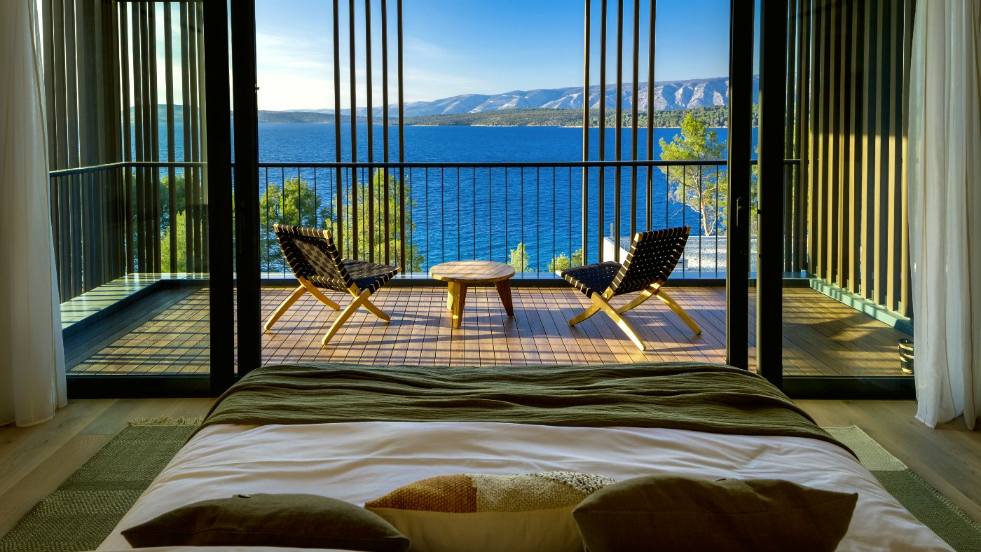 A room with a sea view at Maslina Resort