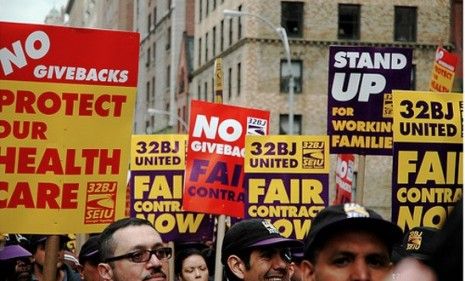 A Service Employee International Union protest last April.