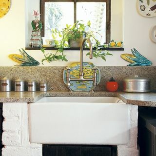 rustic kitchen sink