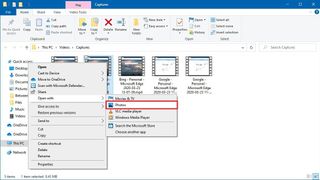 File Explorer open with Photos option