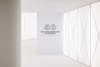 Entrance to Moncler exhibition "The extraordinary expedition"
