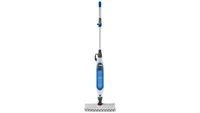 The best steam mop: Shark Klik Nâ€™ Flip Steam Pocket Mop S6001UK standing in blue and grey colour