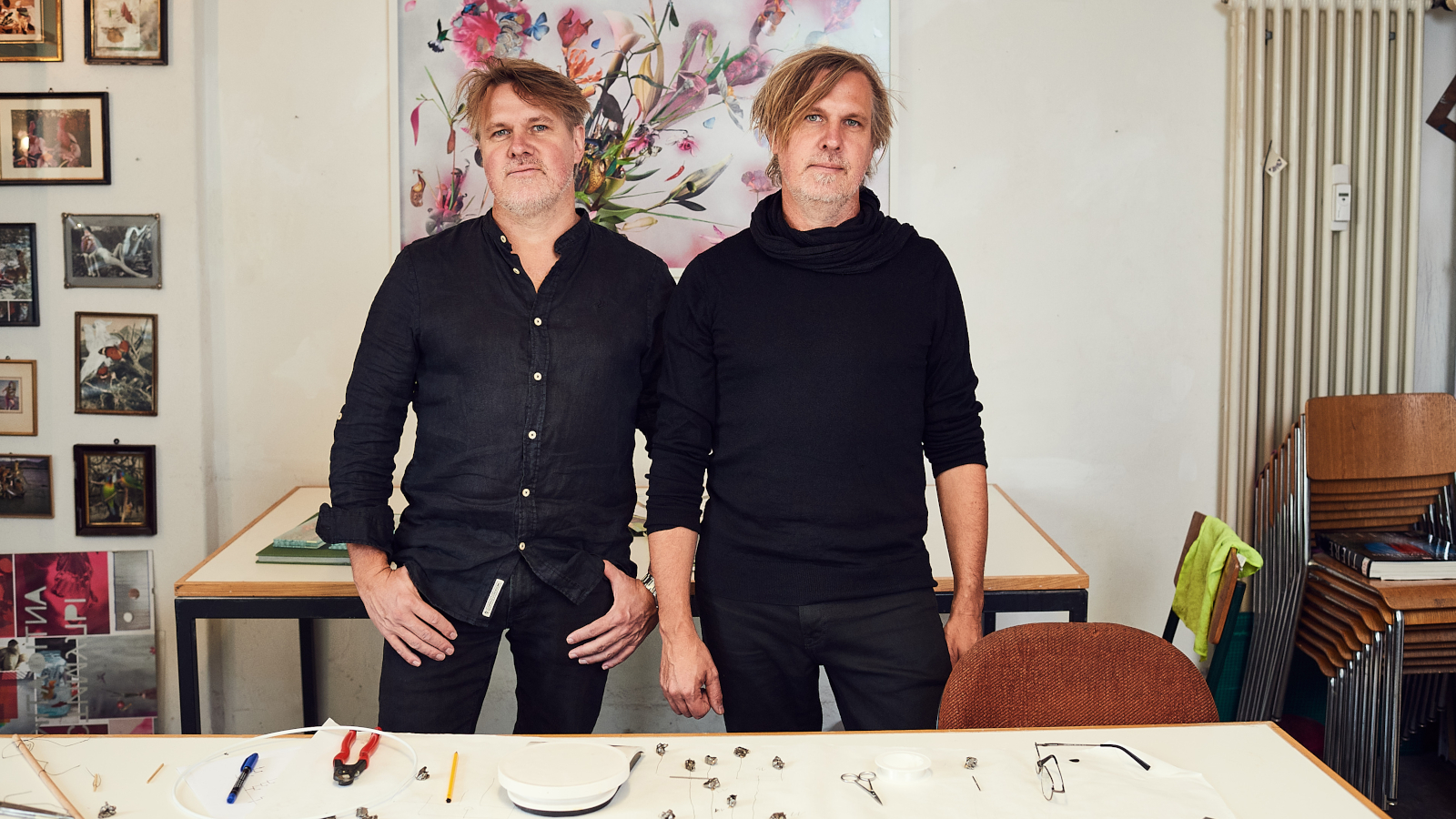 artist duo huber.huber in their studio