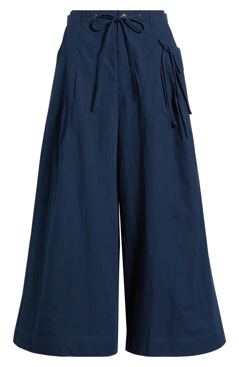 Tatianna Belted Organic Cotton Ankle Wide Leg Pants