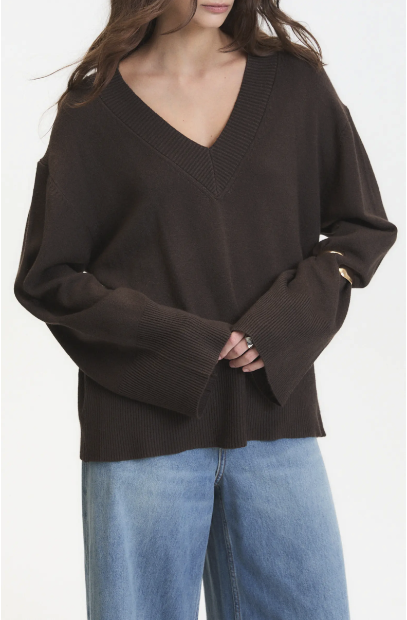 DELUC, Ascclepias V-Neck Sweater