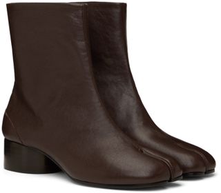 Brown Tabi Ankle Boots