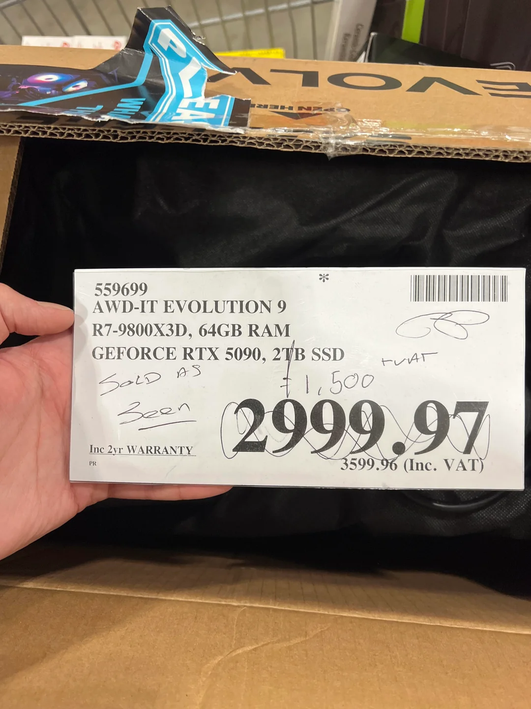 Prebuilt marked down to &amp;pound;1,500 at Costco, from &amp;pound;3,599